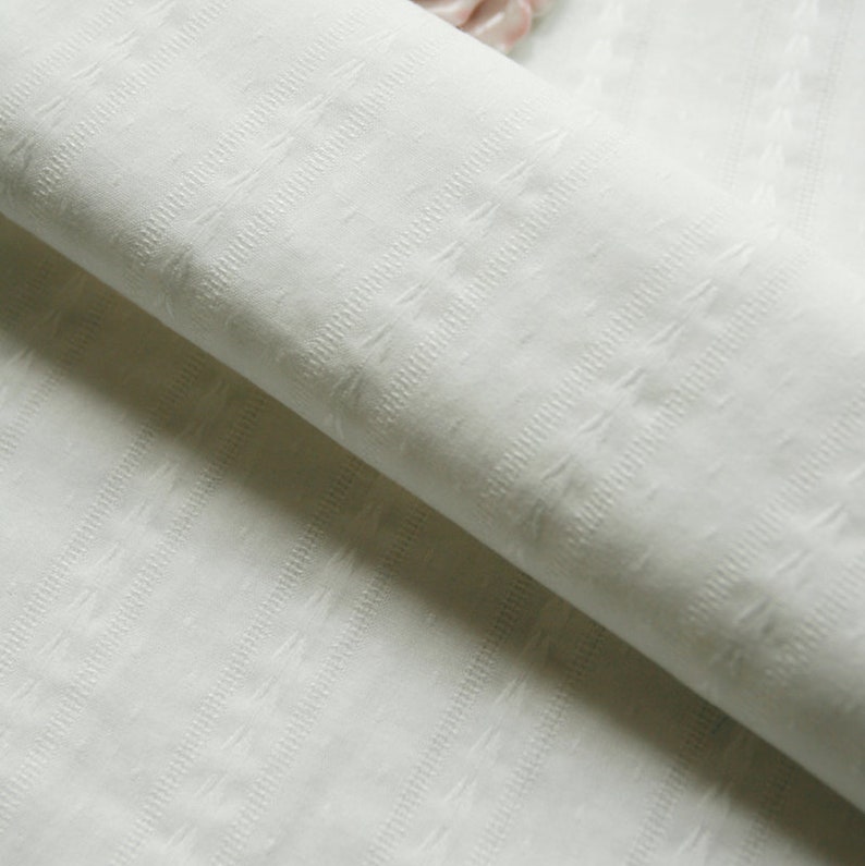Flower Cotton Fabric,White Fabric,Floral Fabric,Cream Cotton Fabric,Soft Fabric,Summer Dress Fabric,Fabric By 1/2 Yard,Cotton Fabric image 3
