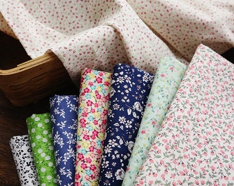 Floral Cotton Fabric,Pillow Fabric,Floral Fabric,Printed Cotton Fabric,Soft Fabric,Summer Dress Fabric,Fabric By 1/2 Yard,Cotton Fabric