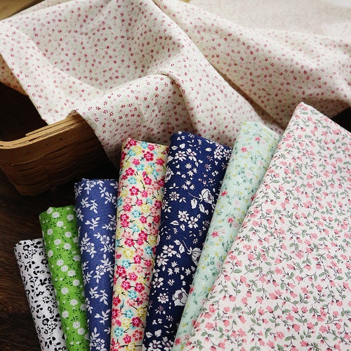 cotton fabric for summer dresses Floral Cotton Fabric,pillow Fabric,floral Fabric,printed Cotton Fabric,soft  Fabric,summer Dress Fabric,fabric by 1/2 Yard,cotton Fabric