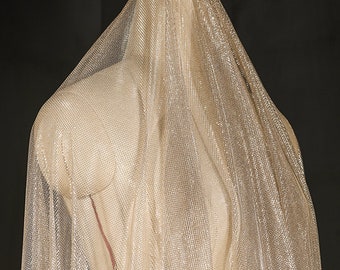 Gouden gaasstof, bruilofttule gaasstof, bruiloftstof, stof bruidsjurk, designerstof, stof op 1/2-yard, gouden stof, gaasstof