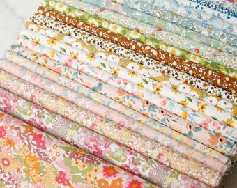 Tela de algodón floral, tela de almohada, tela floral, tela de algodón estampada, tela suave, tela de vestido de verano, tela cortada a medida, tela de algodón