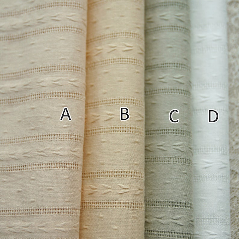 Flower Cotton Fabric,White Fabric,Floral Fabric,Cream Cotton Fabric,Soft Fabric,Summer Dress Fabric,Fabric By 1/2 Yard,Cotton Fabric image 7