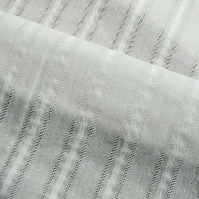 Flower Cotton Fabric,White Fabric,Floral Fabric,Cream Cotton Fabric,Soft Fabric,Summer Dress Fabric,Fabric By 1/2 Yard,Cotton Fabric image 2