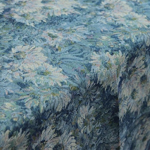 Floral Upholstery Fabric,Blue Fabric,Floral Fabric,Daisy Fabric,Soft Fabric,Dress Fabric,Sofa Fabric,Fabric By Yard,Upholstery Fabric