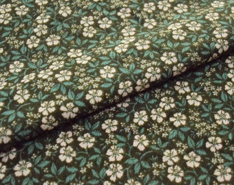 Flower Corduroy Fabric,Pillow Fabric,Green Fabric,Corduroy Fabric,Printed Flower Fabric,Soft Fabric, Dress Fabric,Fabric By 1/2 Yard