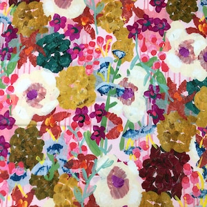 Floral Cotton Fabric,Soft Fabric,Floral Fabric,Printed Cotton Fabric,Dress Fabric,Summer Dress Fabric,Fabric By The Yard,Cotton Fabric