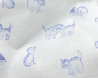 Cat Cotton Fabric,Pillow Fabric,Quilt Fabric,Cat Fabric,Printed Fabric,Soft Fabric,Summer Dress Fabric,Fabric By 1/2 Yard,Cotton Fabric