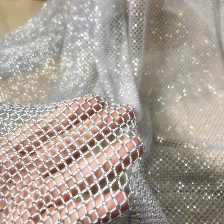 Rhinestone Mesh Fabric,wedding Tulle Mesh Fabric,wedding Mesh Fabric ...