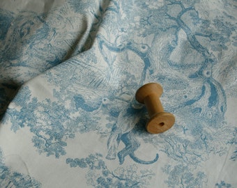 Blue Cotton Fabric,Pillow Fabric,Floral Fabric,Printed Cotton Fabric,Soft Fabric,Summer Dress Fabric,Fabric By 1/2 Yard,Cotton Fabric