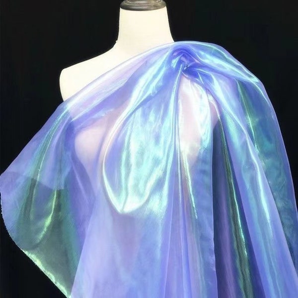 Iridescent Orange Silk Organza Fabric main image 1