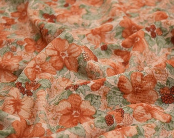 Flower Corduroy Fabric,Pillow Fabric,Daisy Fabric,Corduroy Fabric,Printed Flower Fabric,Soft Fabric, Dress Fabric,Fabric By 1/2 Yard