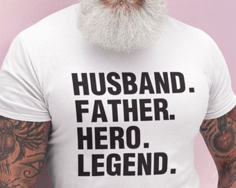 Best Clothing Gift for Him - Personalized Dad Shirt - Spring Gift, Mens Clothing, Husband, Father, Hero, Legend - Unique Gift for Dad