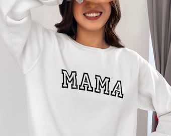 Spring Womens Clothing - Mama Sweatshirt - Wedding Gift for Mom - Fashion Womens Clothing - Best Mothers Day Gift - Trending Outfit