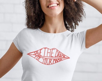 Damenkleidung - Speichern Sie das Drama für Ihre Mama - Einzigartige Herbstkleidung, Selbstgeburtstagsgeschenk für Frauen, einzigartiges Modegeschenk - Tops und T-Shirts