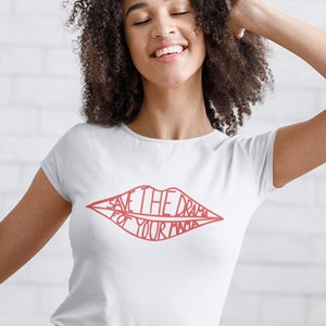 Casual and comfortable cotton "Save the drama for your mama" t-shirt - unqiue friends gift - "Save the drama for your mama" tee on white background