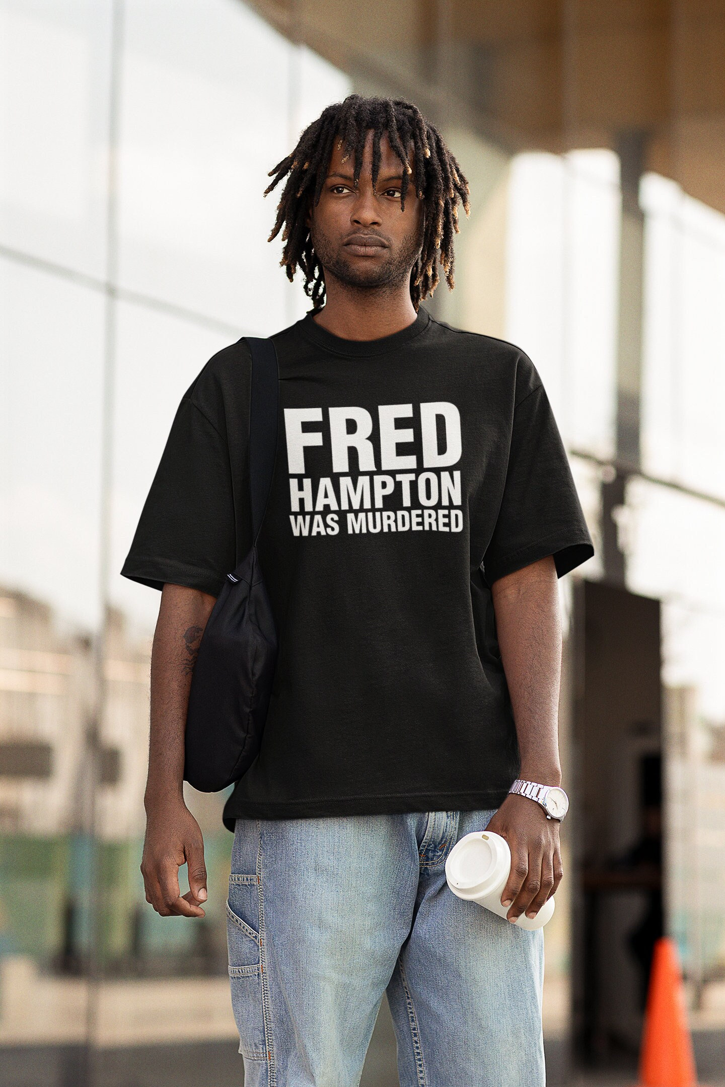 BLM Kleidung - Fred Hampton T-Shirt - Black Lives Matter Shirt - Schwarzer Geschichtsmonat