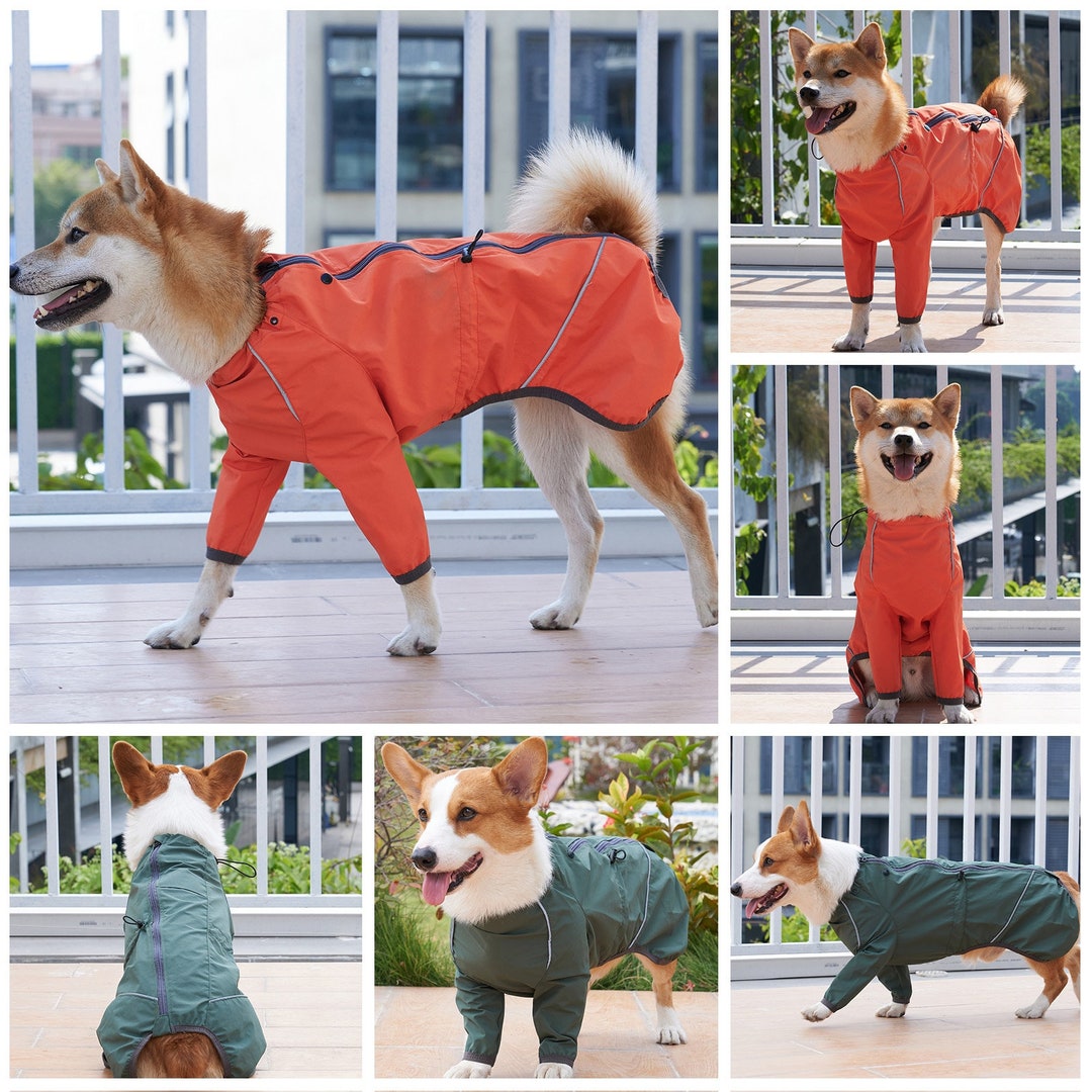 Dog Jacket Front Legs Waterproof Outdoor Raincoat for Small Etsy