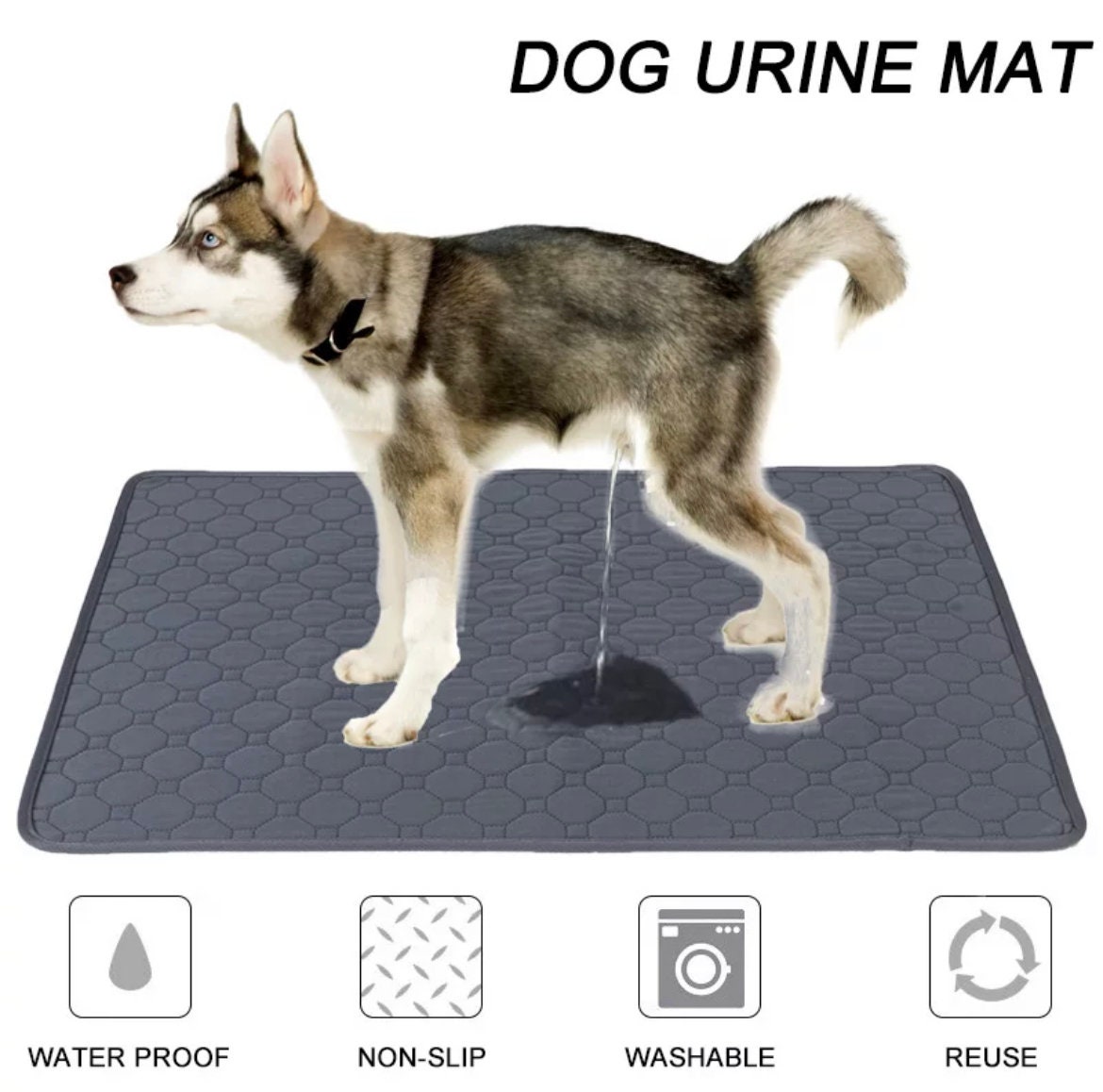 For Large Dogs Washable Dog Toilet Mat Reusable Training Pad Urine