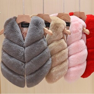 Childrens outlet fur vest