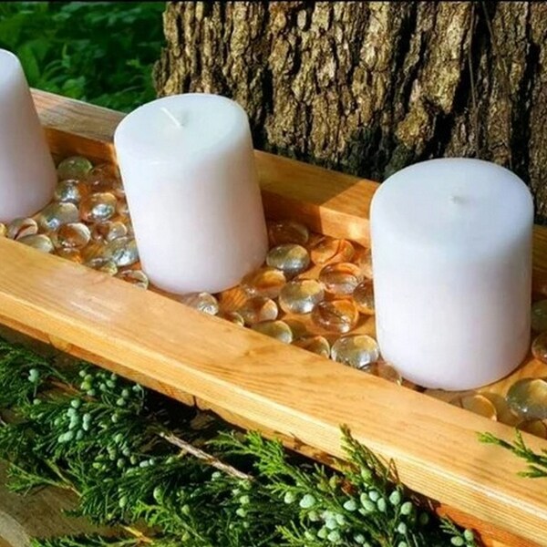 Wooden Candle Holder Etsy Australia