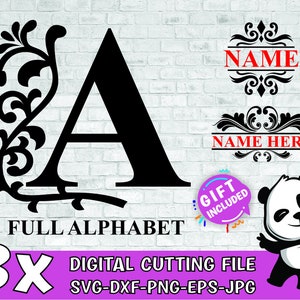 3 つの優れた分割モノグラム SVG カット ファイル バンドル | 商用利用 | 即時デジタル ダウンロード