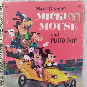 1976 Mickey Mouse and Pluto Pup, A Little Golden Book
