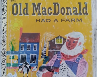 1975 Old Macdonald Had a Farm, vintage Little Golden Book, eighth printing