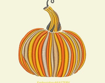Pumpkin machine embroidery design. 6 sizes. Instant download