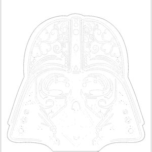 Star Wars embroidery. Darth Vader raw edge applique. Digitized embroidery. 5 sizes image 3