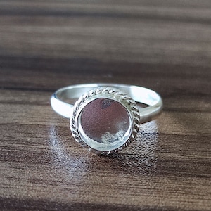 925 Sterling Silver Wire Wrapped Bezel Cup Round Close Blank Collet Ring, Setting For Making Ring 3 MM To 40 MM, DIY Jewelry Supplies