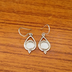 925 Sterling Silver New Arrival Collet Round Bezel Cup Close Blank Earring, Setting For Making Earring 3x3 To 40x40 MM, DIY Jewelry Supplies