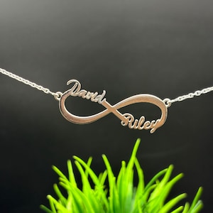 Personalized Name Necklace - Initial Necklace - Infinity Necklace - 925 Sterling Silver Custom Necklace - Gift For Her - Minimalist Jewelry