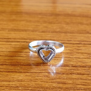 925 Sterling Silver Unique Design Bezel Cup Heart Open Blank Collet Ring, Setting For Making Ring 5 MM To 40 MM, DIY Jewelry Supplies image 5
