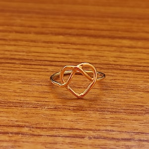GOLD PLATED Plain Heart Design 925 Sterling Silver Ring, Fantastic Heart Silver Ring, Ring For Women, Dainty Design Heart Ring, Gift For Her
