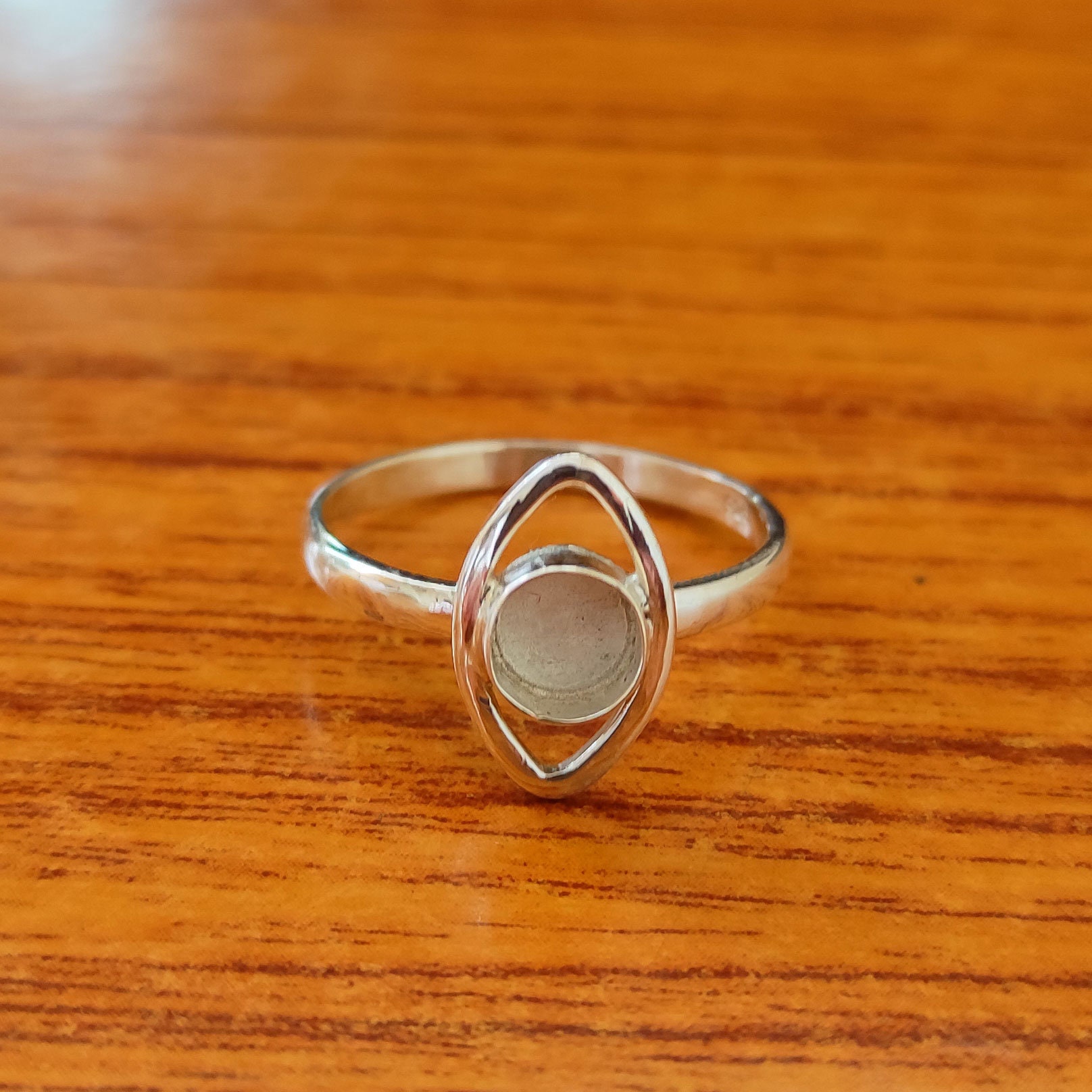 Sterling Silver Ring Setting, S925 Silver Oval Bezel Cup Setting, Sterling  Silver Ring Blanks, Adjustable Ring Blanks 13x18mm 