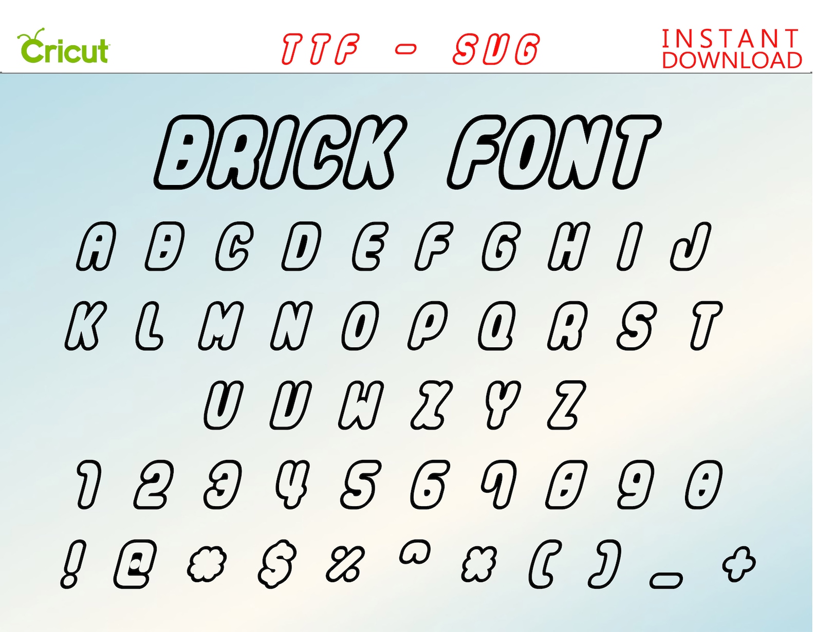 Brick Font Brick Lover Font SVG TTF Cricut Ready Etsy