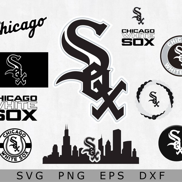 Chicago-White Sox Svg, Cut Files, Baseball Clipart, Chicago, White, Sox svg Cutting Files, M.LB svg, M L B svg, Clipart, Instant Download