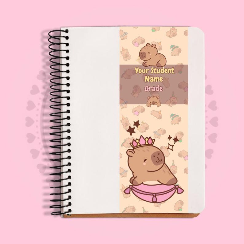 PNG Files School Labels Capybara - Etsy