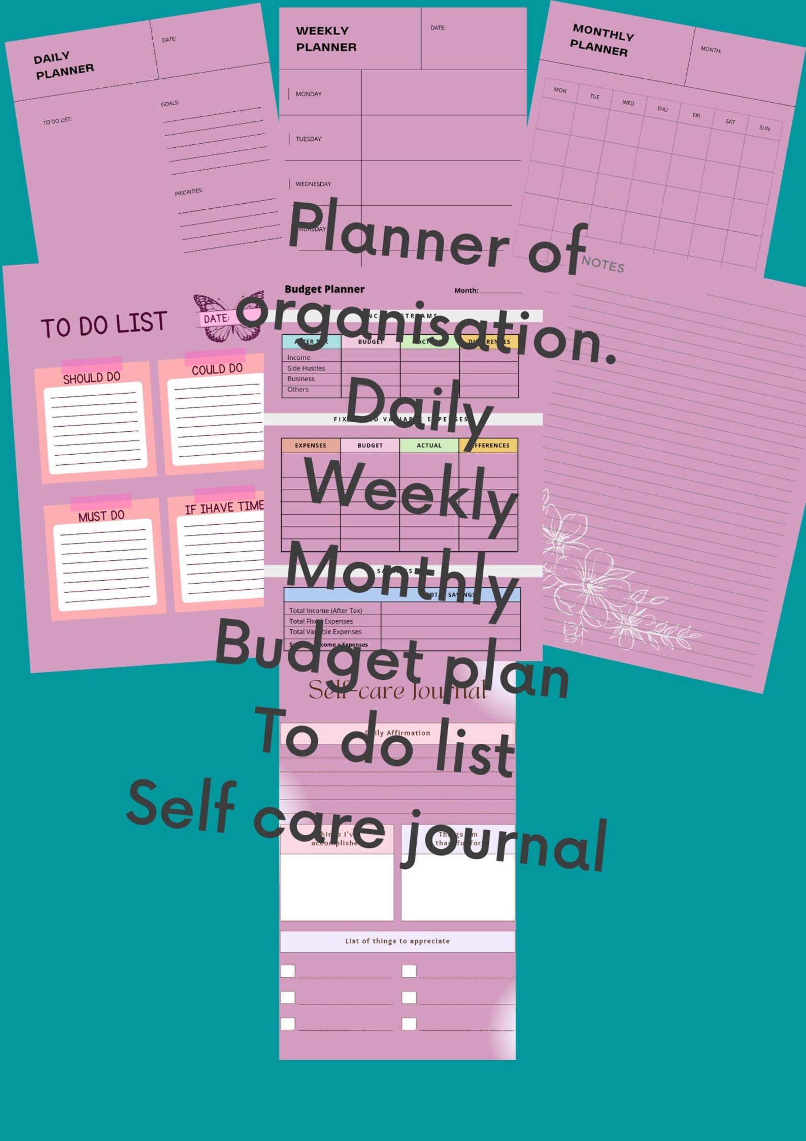 DIGITAL PLANNER BUNDLE - Etsy