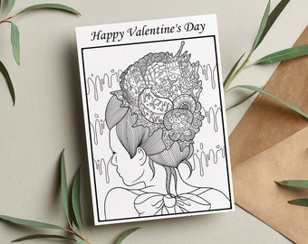 Be My Valentine Mandala Coloring Page_Libro para colorear imprimible_Alta calidad_Dibujado a mano_Descarga instantánea_Hojas para colorear para adultos