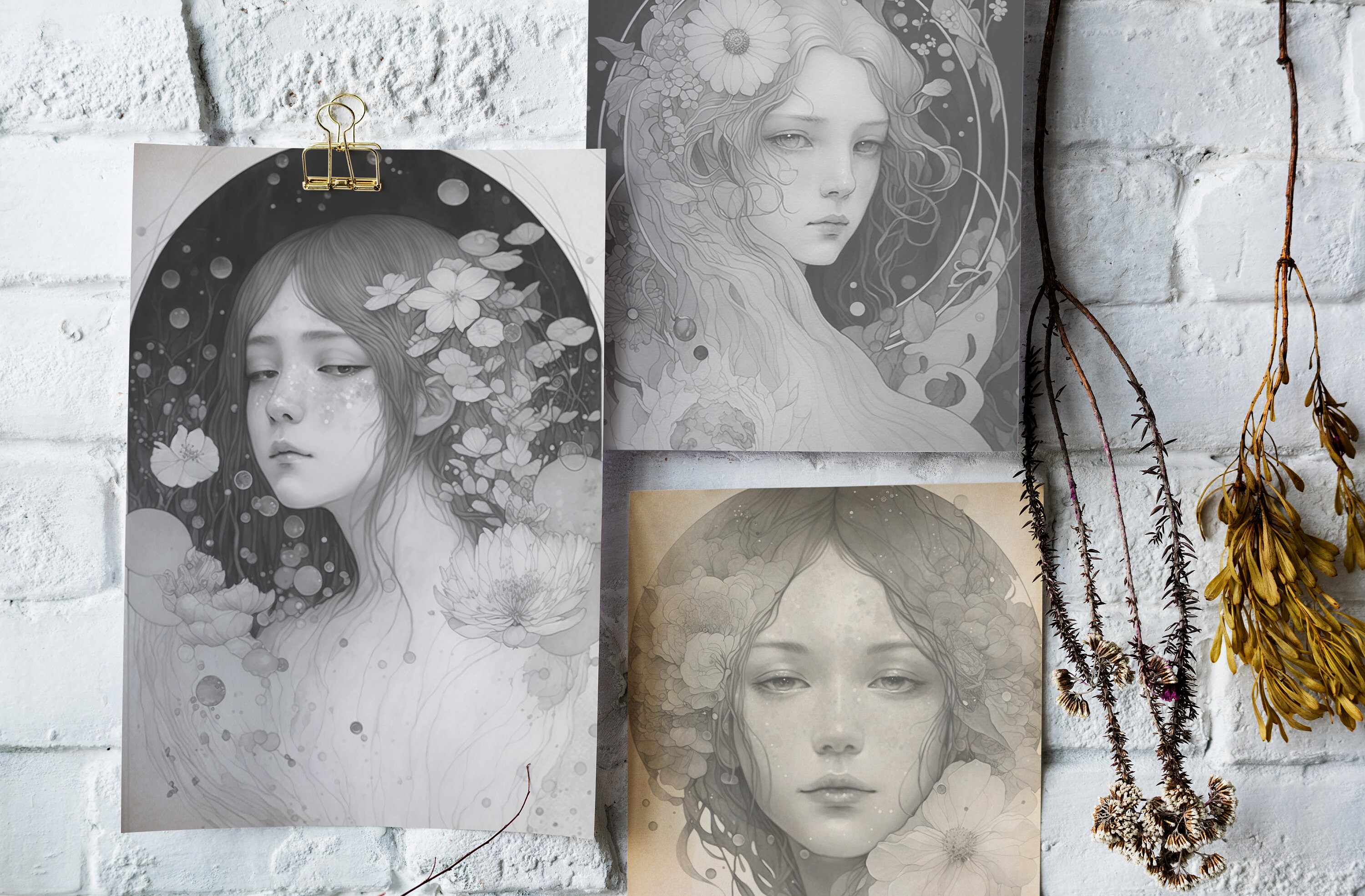 Coloring Page Bundle Printable Coloring Set of 6 for Adults Instant ...