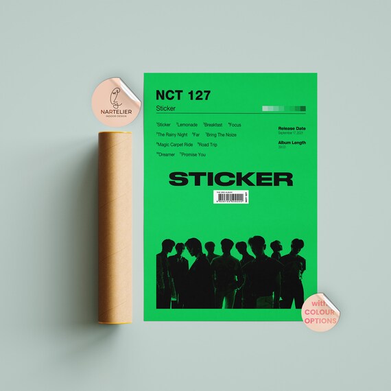 NCT 127 sticker Album Poster Color Optional Etsy