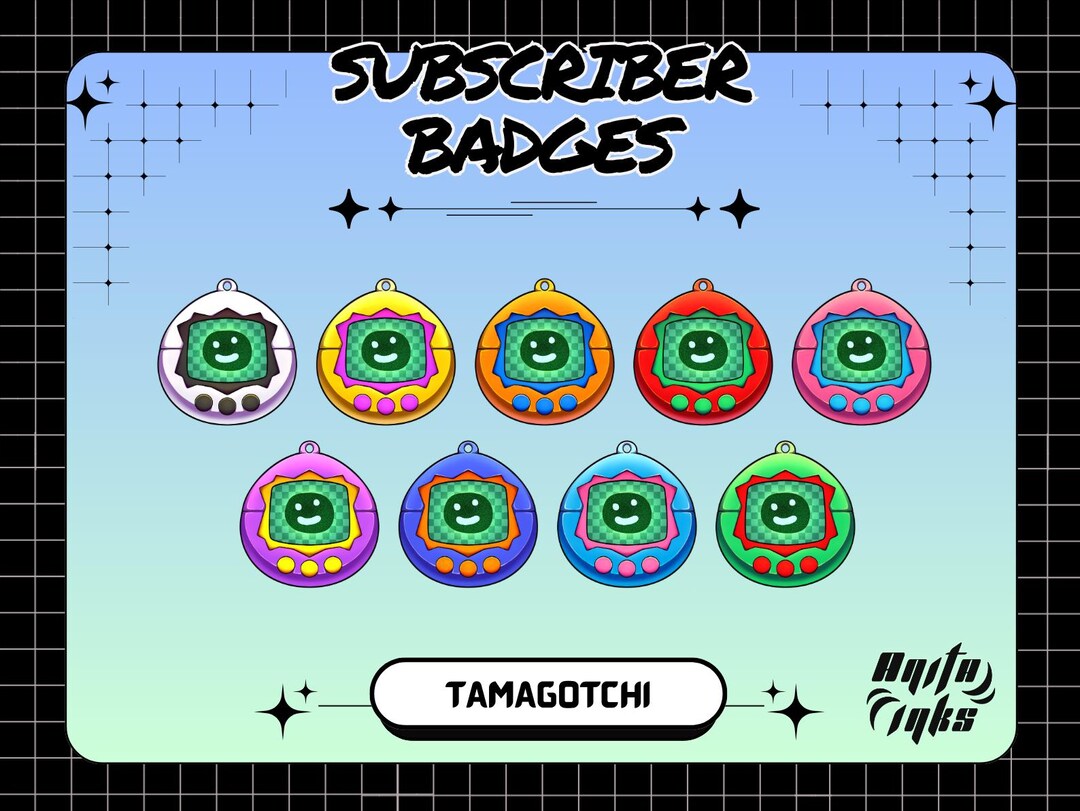 Tamagotchi Babytchi Sub Badges 9-pack, Twitch, Subscriber, P2U - Etsy