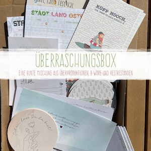 Überraschungsbox - Überproduktionen, B-Ware und Restbestände in einer Überraschungskiste - Wie eine Wundertüte für Erwachsene