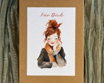 Geschenkset Me Time – Gedankensammler Set mit Notizheft, Rosenquarz & Mini-Sonnenfänger | Geschenk für Freundin