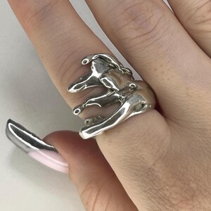 Dripping Silver Liquid Ring - Can Never Be Replicated - Handmade Sterling Silver 925 Unique Jewelry Gift Idea