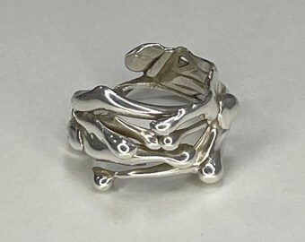 Drops of Silber Ring - Jedes Stück ein Unikat | Handmade Sterling Silber 925 Alternative Schmuck
