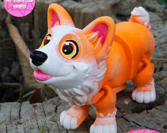 Flexi Corgi 3D Print: Articulated Dog Toy (instant Download