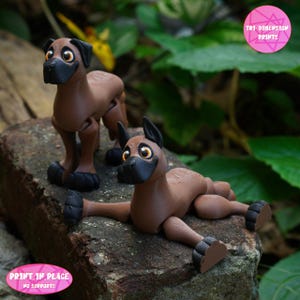 Flexi Great Dane Dog Print In Place Toy /3D Print Instant Download/3D Printed Dog/3d printed great dane/articulated dog