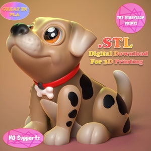 Süßer Hund Spielzeug /3D Print Sofortiger Download/3D gedrucktes Spielzeug/Kinderspielzeug/Hundespielzeug/Tischdekoration